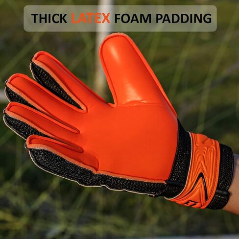 Soccer Goalie Goalkeeper Gloves for Kids Youth Junior Boys Children Football Gloves with Strong Grips Palms, Hook & Loop Straps for Wrist Support in Saudi Arabia