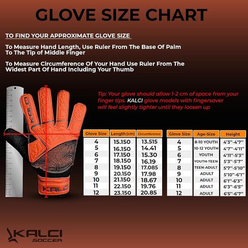 Soccer Goalie Goalkeeper Gloves for Kids Youth Junior Boys Children Football Gloves with Strong Grips Palms, Hook & Loop Straps for Wrist Support in Saudi Arabia