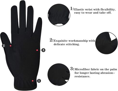 ChinFun Kid's Horse Riding Gloves Child Youth Stretchable Equestrian Mittens Boys & Girls Anti-Slip Gloves for Horseback Riding Cycling Running Outdoor Activities in Kuwait