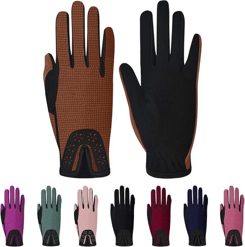 ChinFun Kid's Horse Riding Gloves Child Youth Stretchable Equestrian Mittens Boys & Girls Anti-Slip Gloves for Horseback Riding Cycling Running Outdoor Activities in Saudi Arabia