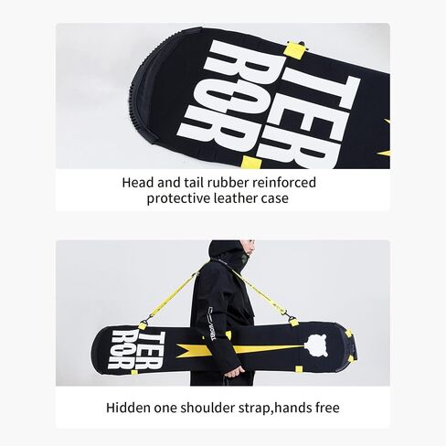 SUPBOARD Snowboard Sleeve Soft Cover Case, with Rubber Bumpers, Detachable Padded Shoulder Strap, Fit in Bag Storage Transport Protection in Saudi Arabia