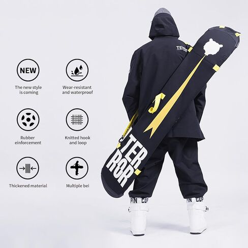 SUPBOARD Snowboard Sleeve Soft Cover Case, with Rubber Bumpers, Detachable Padded Shoulder Strap, Fit in Bag Storage Transport Protection in Saudi Arabia