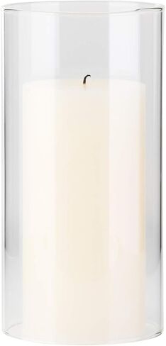 WGVI Clear Hurricane Candleholder,Glass Chimney for Candle Open Ended, Chimney Tube of Sizes in Various for Choice, 4" Wide x 8" Tall in Saudi Arabia