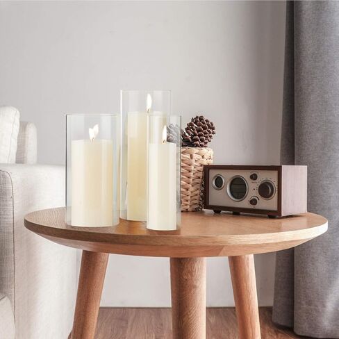 WGVI Clear Hurricane Candleholder,Glass Chimney for Candle Open Ended, Chimney Tube of Sizes in Various for Choice, 4" Wide x 8" Tall in Saudi Arabia
