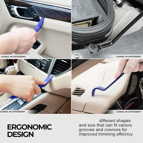 Siless Auto Trim Removal Tool Set - 4 pcs - Auto Trim Tool Car Tools, Easy Door Panel Removal Tool, Fastener Removal, Clip, Molding, Dashboards, Interior Trim Tools (No Scratch Plastic Pry Tool Kit) in Saudi Arabia