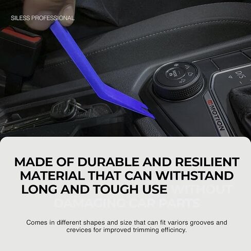 Siless Auto Trim Removal Tool Set - 4 pcs - Auto Trim Tool Car Tools, Easy Door Panel Removal Tool, Fastener Removal, Clip, Molding, Dashboards, Interior Trim Tools (No Scratch Plastic Pry Tool Kit) in Saudi Arabia