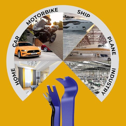 Siless Auto Trim Removal Tool Set - 4 pcs - Auto Trim Tool Car Tools, Easy Door Panel Removal Tool, Fastener Removal, Clip, Molding, Dashboards, Interior Trim Tools (No Scratch Plastic Pry Tool Kit) in Saudi Arabia