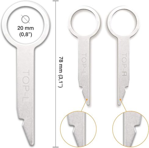 مجموعة أدوات إزالة الراديو AFA Tooling | يعمل لدى شركة فورد وأودي. فولكس فاجن ومرسيدس والمزيد - ستيريو السيارة والشاحنة DIN | 20 مفتاحًا متخصصًا لمعظم التطبيقات in Kuwait