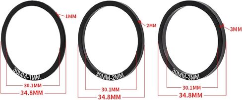 Yundxi 5 Pieces Bike Bottom Bracket Gasket Crank Washer Aluminum Alloy Bicycle Flywheel Hub Washer Spacer Diameter 24mm/29mm/30mm in Saudi Arabia