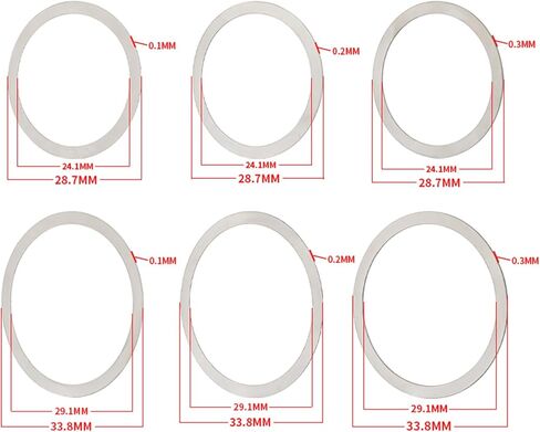Yundxi 5 Pieces Bike Bottom Bracket Gasket Crank Washer Aluminum Alloy Bicycle Flywheel Hub Washer Spacer Diameter 24mm/29mm/30mm in Saudi Arabia