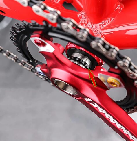 Yundxi 5 Pieces Bike Bottom Bracket Gasket Crank Washer Aluminum Alloy Bicycle Flywheel Hub Washer Spacer Diameter 24mm/29mm/30mm in Saudi Arabia