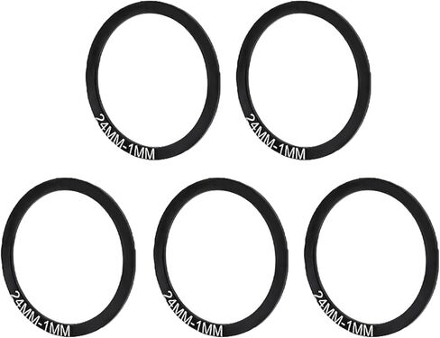 Yundxi 5 Pieces Bike Bottom Bracket Gasket Crank Washer Aluminum Alloy Bicycle Flywheel Hub Washer Spacer Diameter 24mm/29mm/30mm in Saudi Arabia