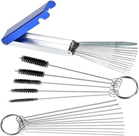 3 Pcs Jet Cleaner Brushes Carburetor Jet Cleaning Kits Paint Spray Gun Cleaners Cleaning Needles Torch Tip Cleaner Sets Chainsaw Cleaning Tools in Saudi Arabia