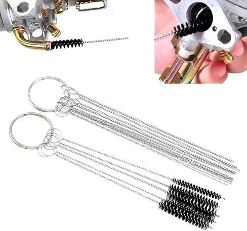 28pcs Carburetor Carbon Dirt Jet Cleaner Kit, 13 Wires Set + 10 Cleaning Needles + 5 Nylon Brushes Tool Kit for Motorcycle ATV Moped Welder Carb Spray Torch Tips in Saudi Arabia