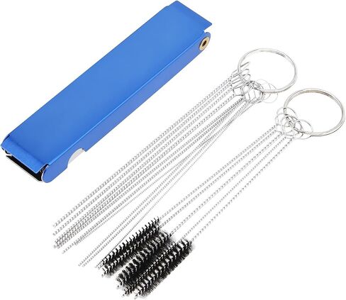 28pcs Carburetor Carbon Dirt Jet Cleaner Kit, 13 Wires Set + 10 Cleaning Needles + 5 Nylon Brushes Tool Kit for Motorcycle ATV Moped Welder Carb Spray Torch Tips in Saudi Arabia