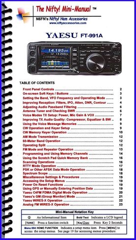 Yaesu FT-991A Mini-Manual by Nifty Accessories in Saudi Arabia