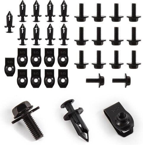 35 قطعة من براغي براغي جسم المحرك تحت غطاء سبلاش شيلد، مشابك ممتصة للصدمات، مشابك دفع وسحب على شكل حرف U متوافقة مع معظم المركبات in Kuwait