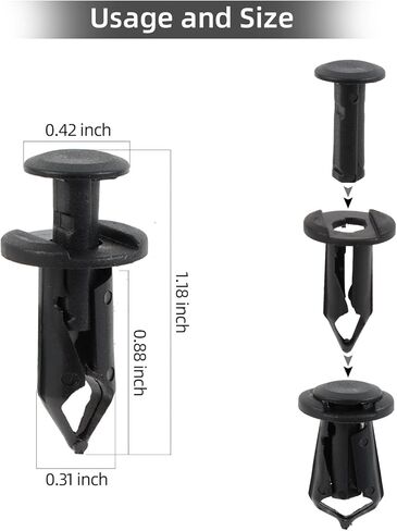 35 قطعة من براغي براغي جسم المحرك تحت غطاء سبلاش شيلد، مشابك ممتصة للصدمات، مشابك دفع وسحب على شكل حرف U متوافقة مع معظم المركبات in Kuwait