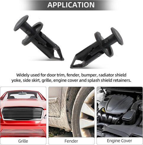 35 قطعة من براغي براغي جسم المحرك تحت غطاء سبلاش شيلد، مشابك ممتصة للصدمات، مشابك دفع وسحب على شكل حرف U متوافقة مع معظم المركبات in Kuwait