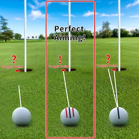 DESELL 6 Pack Golf Ball Marker, 360° Marker Stencil, 2× Ball Markers Stencils, 3× Color Line Markers Pens, Triple Track Plastic Golf Ball Line Marking Alignment Tool Kit in Saudi Arabia