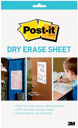 Post-it Dry Erase Sheets, 7 in x 11.3 in, Sticks Securely and Removes Cleanly (DEFSHEETS-3PK) (Pack of 8, 24 Count) in Saudi Arabia