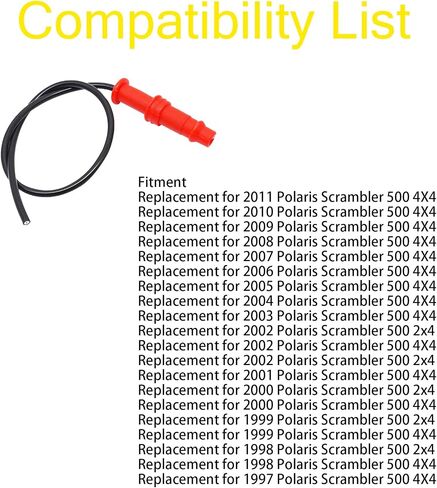 WFLNHB Spark Plug Wire and Cap Replacement for Polaris Scrambler 500 1997-2011 3084980 in Saudi Arabia