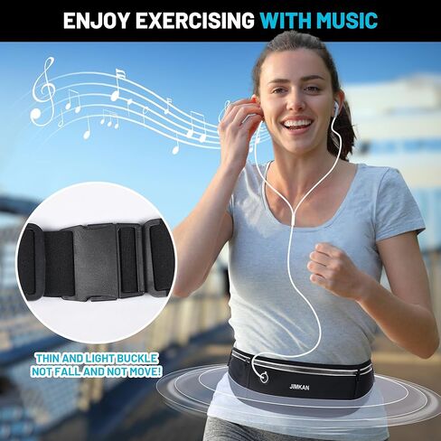 حزام جري نحيف للهاتف، حقيبة فاني للتمرين للنساء والرجال، حقيبة خصر كبيرة السعة مع 3 جيوب، حقيبة جري لا ترتد للمشي وركوب الدراجات والمشي وصالة الألعاب الرياضية (رمادي) in Kuwait