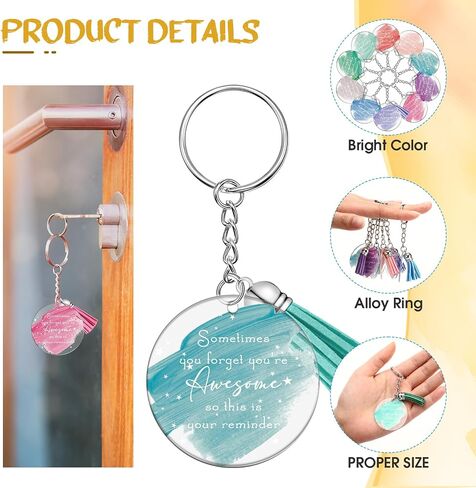 Unittype Inspirational Keychains Bulk with Tassels You're Awesome Sign Reminder Keychain for Girl Women Teacher Coworker in Saudi Arabia