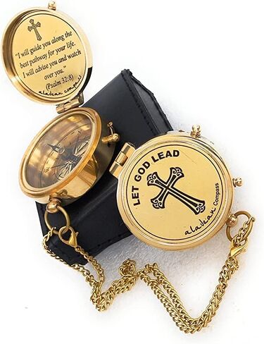 God's Providence Compass for Best Pathway - Holy Communion Gifts Boys, Inspirational Graduation Gifts, Christian Baptism Gifts, Religious Gifts for Him/Her in Kuwait