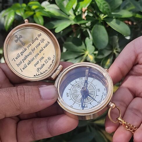 God's Providence Compass for Best Pathway - Holy Communion Gifts Boys, Inspirational Graduation Gifts, Christian Baptism Gifts, Religious Gifts for Him/Her in Kuwait
