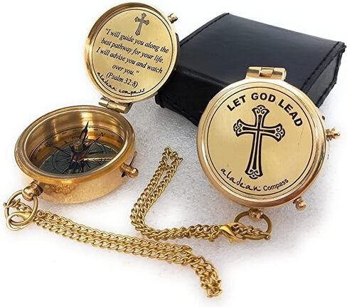 God's Providence Compass for Best Pathway - Holy Communion Gifts Boys, Inspirational Graduation Gifts, Christian Baptism Gifts, Religious Gifts for Him/Her in Kuwait