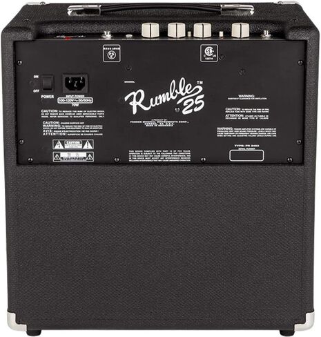 Fender Rumble 25 (V3) Bass Amplifier with 8" Speaker Bundle with Fender Joe Strummer Instrument Cable (13ft) Straight/Straight, Drab Green in Saudi Arabia