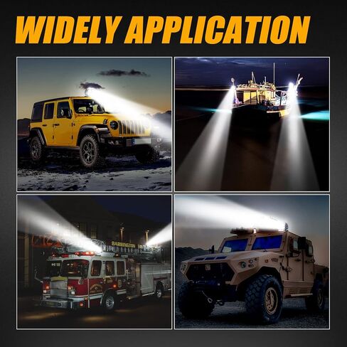 كشاف كشاف للقارب، كشاف كشاف للتحكم في كشاف الشاحنة 80 وات 360 درجة LED دوار للتحكم في بقعة ضوء العمل لشاحنات الدفع الرباعي على الطرق الوعرة والقوارب المنزلية in Kuwait