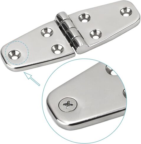 SHENGHUISS Boat Hatch Casting Hinge 316 Stainless Steel Marine Heavy Duty Door Hinges for Boat, Yacht with Screws in Saudi Arabia