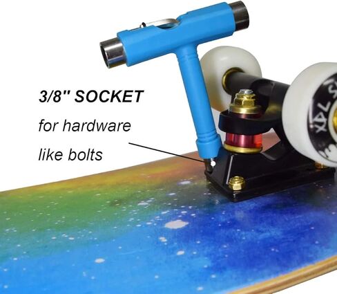 قطعتان من أدوات التزلج الكل في واحد، ملحقات أدوات لوح التزلج المحمولة متعددة الوظائف، مع مفتاح ألين من النوع T ومفك براغي فيليبس من النوع L، أزرق وأحمر in Kuwait