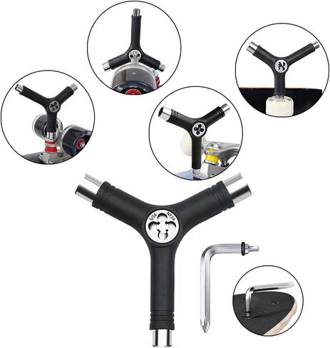 BESIY All-in-one Multi-Functional Portable Skate Tool Set of 2, T-Tool&Y-Tool for Skateboard Longboard Mini Skateboard Cruiser Scooter in Kuwait