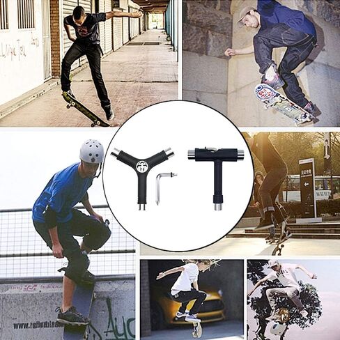 BESIY All-in-one Multi-Functional Portable Skate Tool Set of 2, T-Tool&Y-Tool for Skateboard Longboard Mini Skateboard Cruiser Scooter in Kuwait