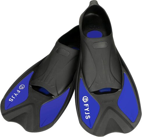 F FYJS Short Swim Fins, Travel Size Diving Flippers with Mesh Carrying Bag for Adult Men Women in Saudi Arabia