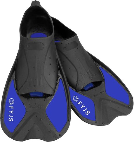 F FYJS Short Swim Fins, Travel Size Diving Flippers with Mesh Carrying Bag for Adult Men Women in Saudi Arabia