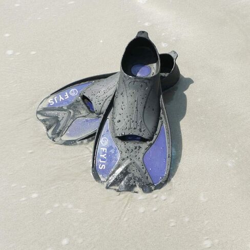 F FYJS Short Swim Fins, Travel Size Diving Flippers with Mesh Carrying Bag for Adult Men Women in Saudi Arabia