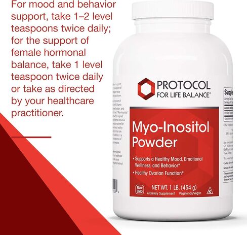 Protocol For Life Balance - Myo-Inositol Powder - Supports a Healthy Mood, Emotional Wellness, Behavior and Ovarian Function, Energy Boost, and Sleep Support - 1lb. (454 g) in Saudi Arabia
