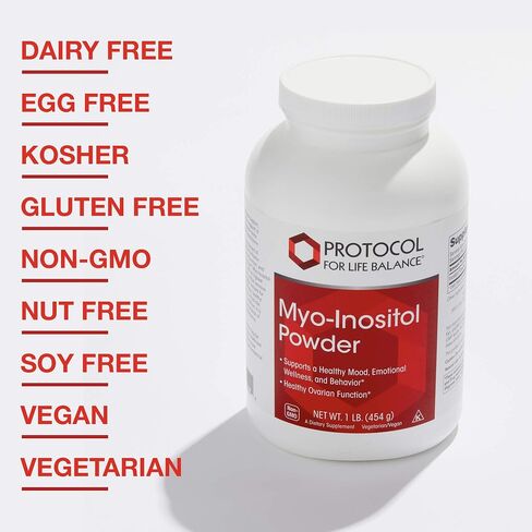 Protocol For Life Balance - Myo-Inositol Powder - Supports a Healthy Mood, Emotional Wellness, Behavior and Ovarian Function, Energy Boost, and Sleep Support - 1lb. (454 g) in Saudi Arabia