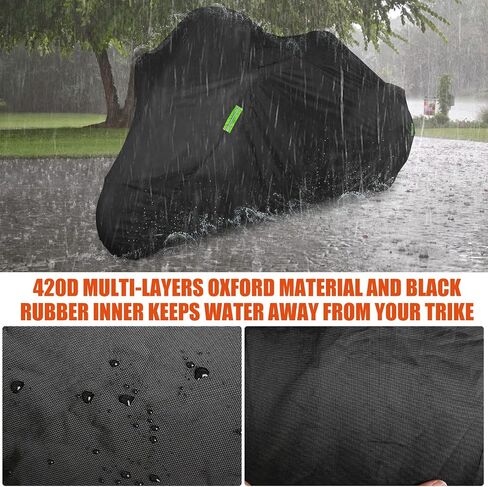 Waterproof Motorcycle Cover Replace for Harley Davidson Cruiser Models, 420D Oxford Cloth Softail, Dyna, Iron 883, Fat Boy 114, Forty-Eight, Low Rider, Sport Glide Cover for Snow Rain Protection in Saudi Arabia