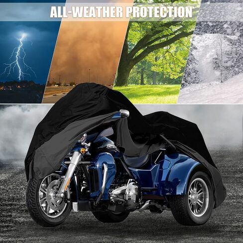 Waterproof Motorcycle Cover Replace for Harley Davidson Cruiser Models, 420D Oxford Cloth Softail, Dyna, Iron 883, Fat Boy 114, Forty-Eight, Low Rider, Sport Glide Cover for Snow Rain Protection in Saudi Arabia