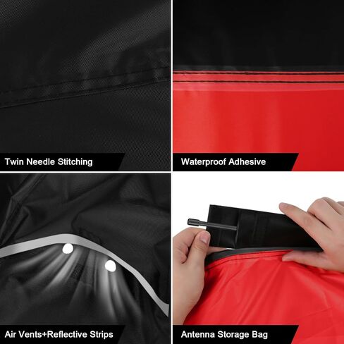 Waterproof Motorcycle Cover Replace for Harley Davidson Cruiser Models, 420D Oxford Cloth Softail, Dyna, Iron 883, Fat Boy 114, Forty-Eight, Low Rider, Sport Glide Cover for Snow Rain Protection in Saudi Arabia