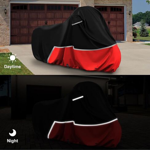 Waterproof Motorcycle Cover Replace for Harley Davidson Cruiser Models, 420D Oxford Cloth Softail, Dyna, Iron 883, Fat Boy 114, Forty-Eight, Low Rider, Sport Glide Cover for Snow Rain Protection in Saudi Arabia