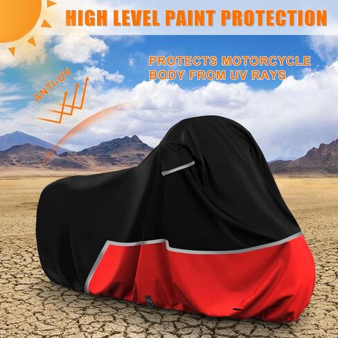 Waterproof Motorcycle Cover Replace for Harley Davidson Cruiser Models, 420D Oxford Cloth Softail, Dyna, Iron 883, Fat Boy 114, Forty-Eight, Low Rider, Sport Glide Cover for Snow Rain Protection in Saudi Arabia
