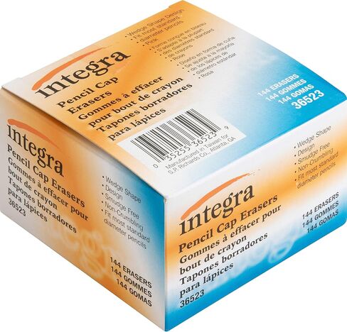 Integra Pencil Cap Eraser for Standard Pencils, 144 per Box, Pink (ITA36523) in Saudi Arabia