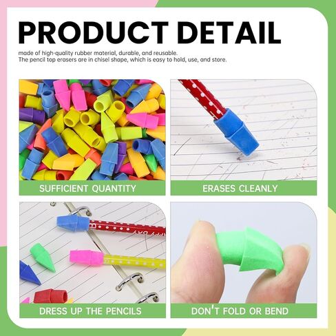 180 قطعة من Butterfunny على شكل إزميل ممحاة علوية ممحاة كبيرة لمستلزمات الدراسة المدرسية in Kuwait