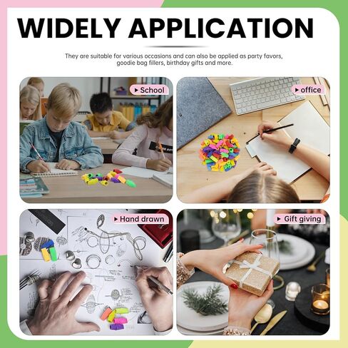 180 قطعة من Butterfunny على شكل إزميل ممحاة علوية ممحاة كبيرة لمستلزمات الدراسة المدرسية in Kuwait